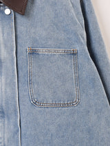 【2色展開】Meridian レザーカラー デニムジャケット