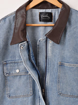 【2色展開】Meridian レザーカラー デニムジャケット