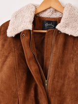 【2色展開】Meridian ボアカラー フェイクスエード ジャケット