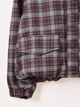 【2色展開】Elcamino チェック柄 フェイクスエード ショートブルゾン