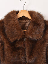 【2色展開】Meridian 2way フェイクファー ニットジャケット