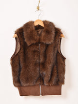 【2色展開】Meridian 2way フェイクファー ニットジャケット