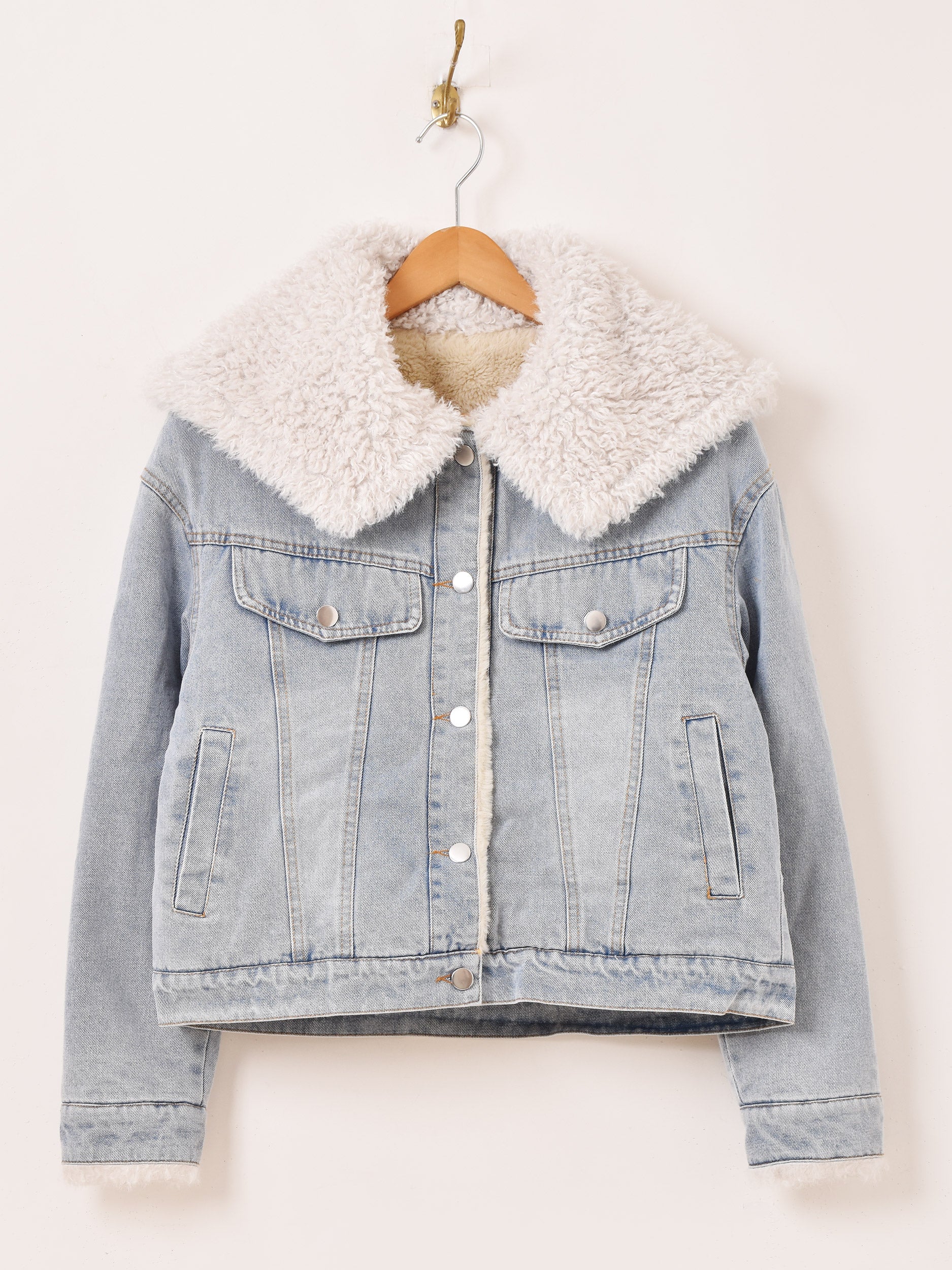 2色展開】Elcamino ビッグファーカラー デニムジャケット – 古着屋Top 