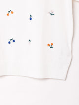 【2色展開】「Meridian」花刺繍 サマーニット ポロセーター