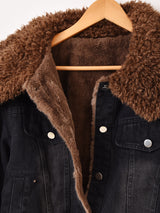 【2色展開】Elcamino ビッグファーカラー デニムジャケット