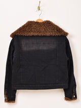 【2色展開】Elcamino ビッグファーカラー デニムジャケット