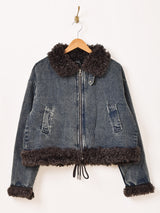 Meridian ファーカラー デニムジャケット