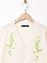 Meridian 花刺繍 サマーカーディガン