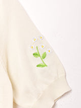 Meridian 花刺繍 サマーカーディガン