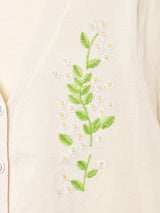 Meridian 花刺繍 サマーカーディガン