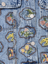 Elcamino フラワー 刺繍 デニムジャケット