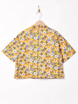 【2色展開】Elcamino 花柄 チャイナデザイン 半袖シャツ