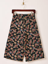 【2色展開】Elcamino 花柄 ゴブラン織り ハーフパンツ