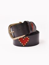 ハート スタッズ レザーベルト