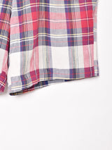 アメリカ製 チェック柄 コットン ショートパンツ W34