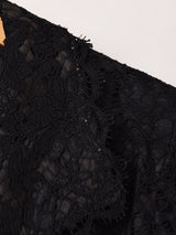 ブラックレース ドレス 2ピースセットアップ