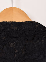 ブラックレース ドレス 2ピースセットアップ