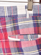 アメリカ製 チェック柄 コットン ショートパンツ W34