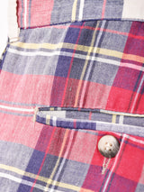 アメリカ製 チェック柄 コットン ショートパンツ W34