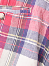 アメリカ製 チェック柄 コットン ショートパンツ W34