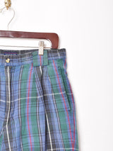 チェック柄 コットン ショートパンツ W34