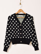 【2色展開】Elcamino 花柄 カーディガン