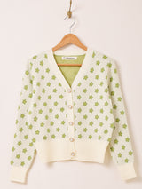 【2色展開】Elcamino 花柄 カーディガン