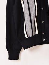 【3色展開】Backers 襟付き ストライプ カーディガン