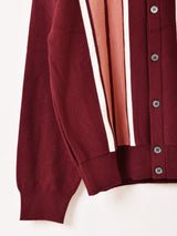 【3色展開】Backers 襟付き ストライプ カーディガン