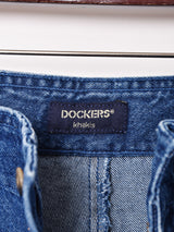 DOCKERS タック入り デニムショートパンツ W37
