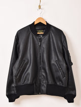 Backers フェイクレザー MA-1 フライトジャケット