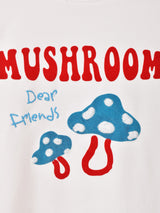 フロッキープリント Tシャツ「MUSHROOM」