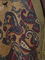 総柄 乗馬&ペイズリー Vネック カーディガン