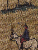 総柄 乗馬&ペイズリー Vネック カーディガン