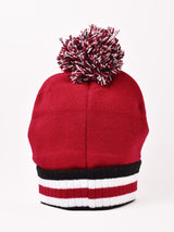 【3色展開】ポンポン付き ロゴ ニットキャップ「DETROIT」