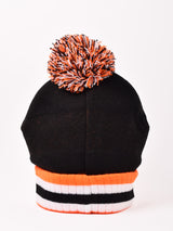 【3色展開】ポンポン付き ロゴ ニットキャップ「DETROIT」