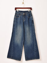 Meridian サイドスウィッチ ワイドデニムパンツ