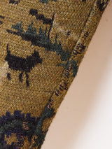 総柄 乗馬&ペイズリー Vネック カーディガン