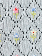 【2色展開】Meridian フラワー刺繍 カーディガン