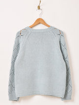 【2色展開】Meridian フラワー刺繍 カーディガン