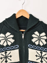 【2色展開】Meridian 雪結晶 カウチンセーター