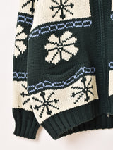 【2色展開】Meridian 雪結晶 カウチンセーター