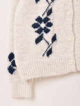 【2色展開】Meridian フラワーモチーフ カーディガン