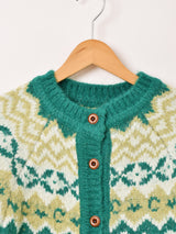 【2色展開】Meridian フェアアイル柄 カーディガン