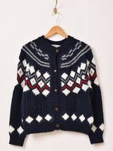 【2色展開】Elcamino ノルディック風 カーディガン