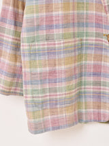 チェック柄 パステル テーラードジャケット