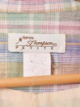 チェック柄 パステル テーラードジャケット