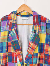 アメリカ製 チェック柄 マルチカラー テーラードジャケット