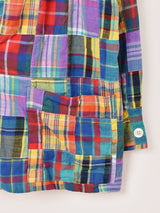 アメリカ製 チェック柄 マルチカラー テーラードジャケット