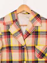 チェック柄 テーラードジャケット